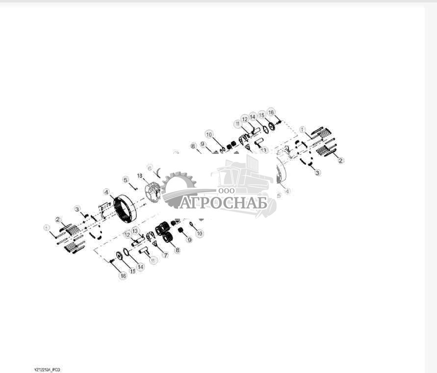 YZ122134 Планетарная передача в сборе 